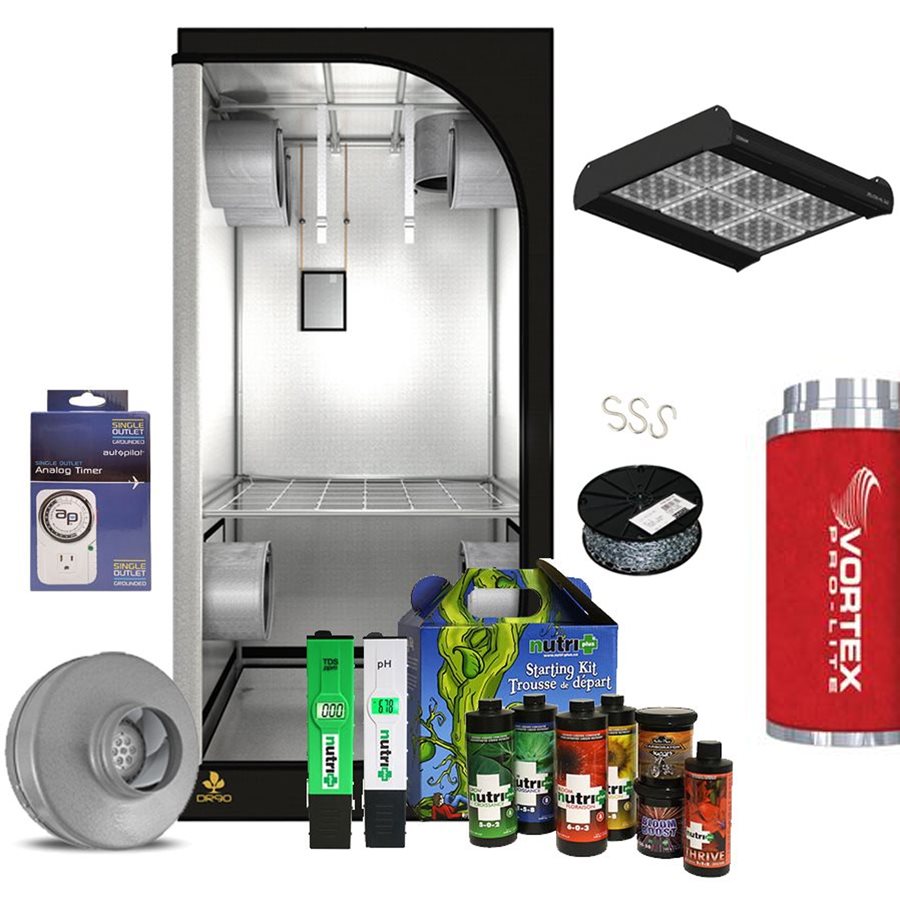 Grow Tent LED Kit - 3' X 3' X 6' (1) – Hometown Hydroponics Est.2005