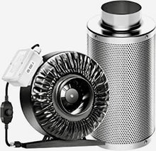 Load image into Gallery viewer, 10" Inline Fan and Air Carbon Filter Combo
