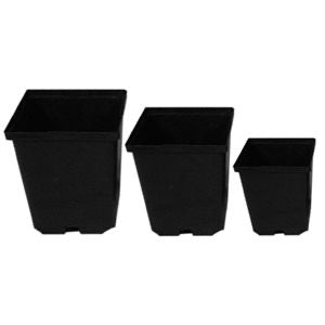 4.5” Square Black Pots